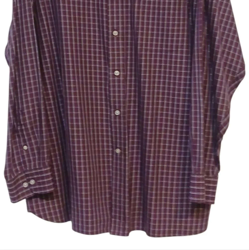 Daniel Cremieux - NWOT, Burgundy Shirt W/Multi Colored Plaid Stripes Pocket, XXL